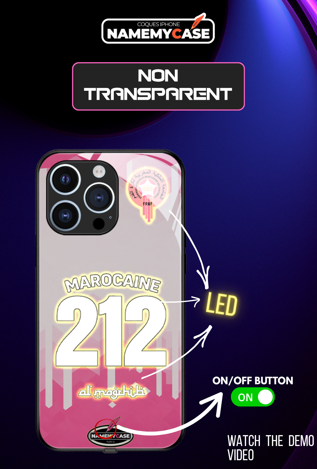 LED Leuchtendes iPhone-Hülle - 212 Marokkaner