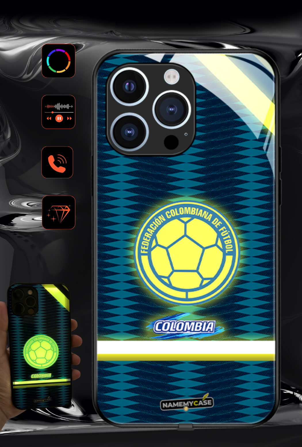 LED Leuchtendes iPhone Case - Omerta Pink