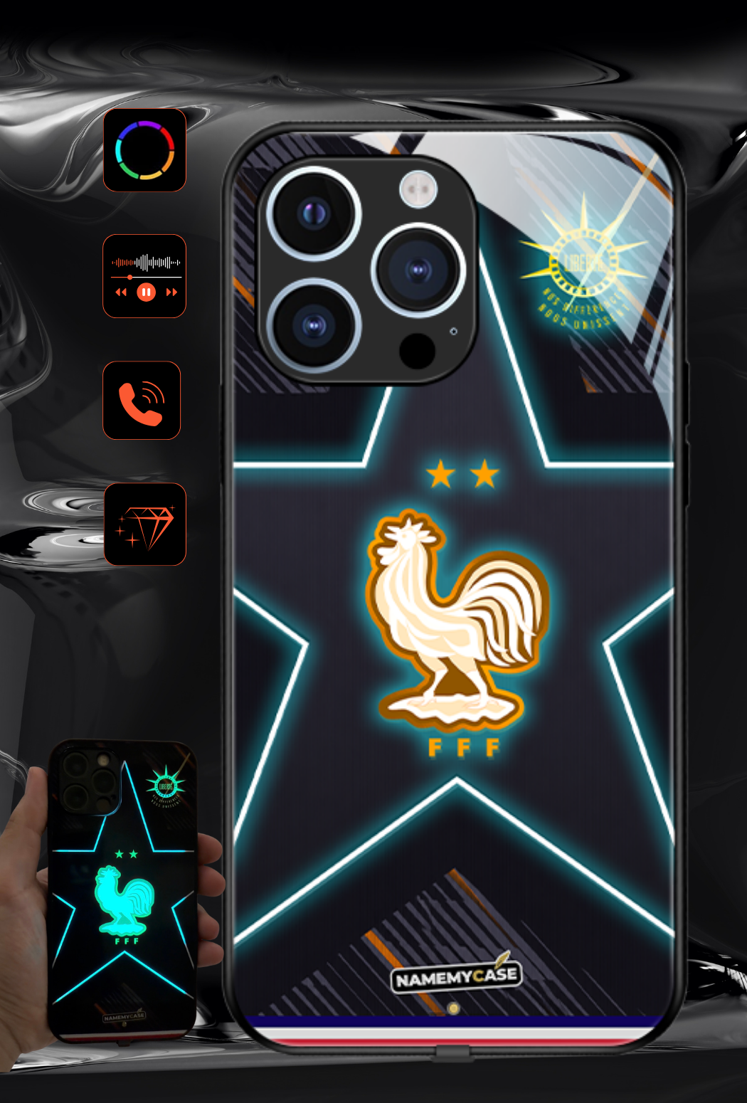 LED Leuchtendes iPhone Case - Omerta Pink