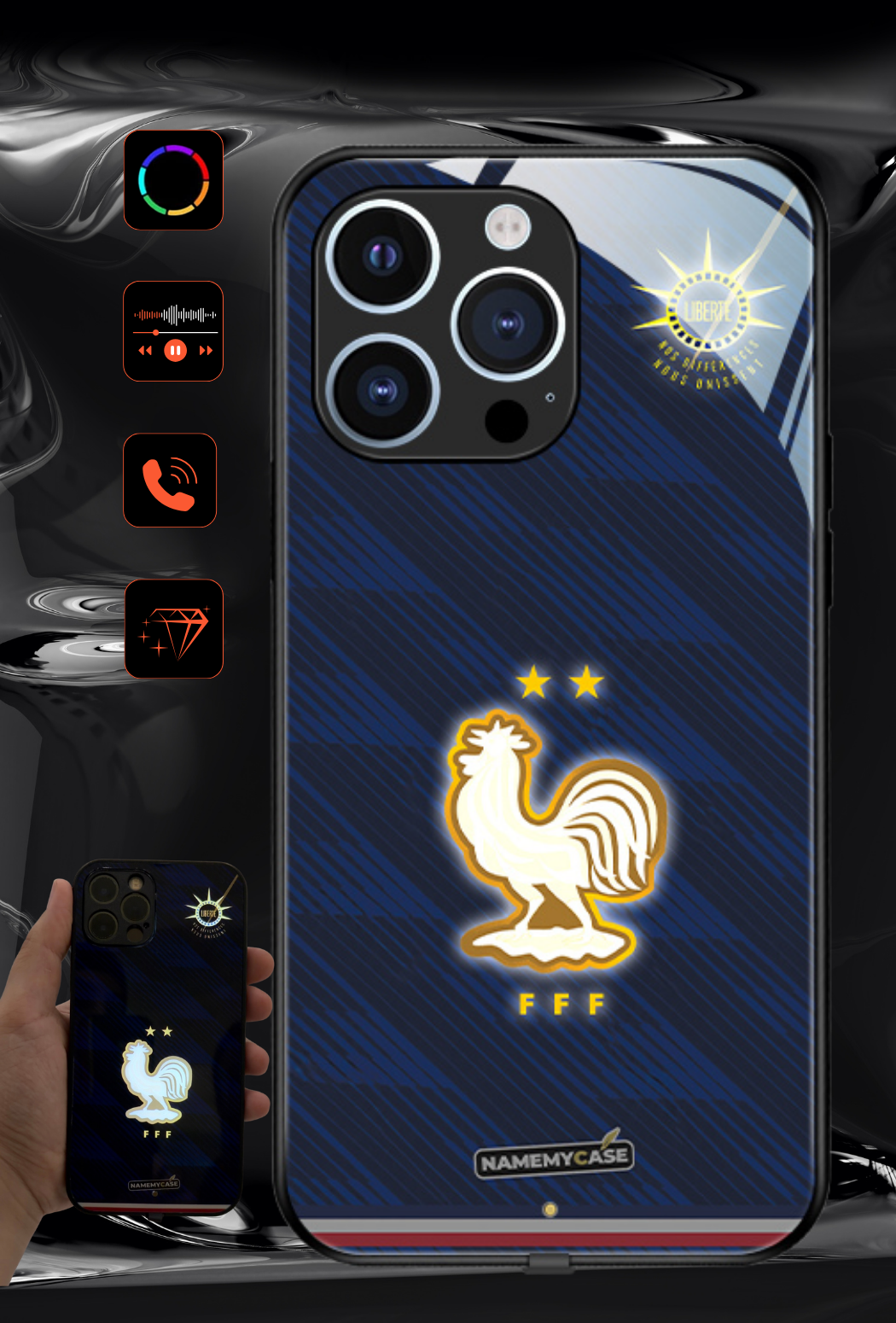 LED Leuchtendes iPhone Case - Omerta Pink