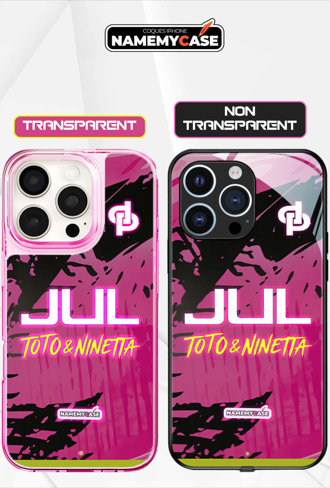 LED Leuchtendes iPhone Case - JUL Pink