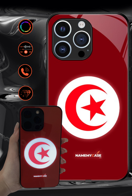 LED Leuchtendes iPhone Case - Tunesien Flagge