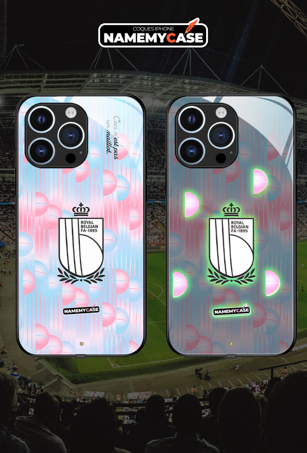 LED Leuchtendes iPhone Case - Omerta Pink