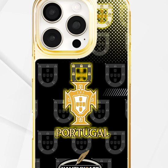 LED Leuchtendes iPhone Case - Portugal Schwarz