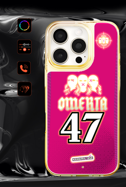 LED Leuchtendes iPhone Case - Omerta Pink