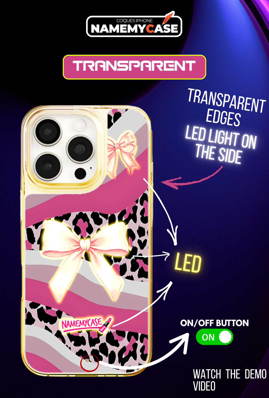 LED Leuchtendes iPhone Case - Fliegenpilz Case