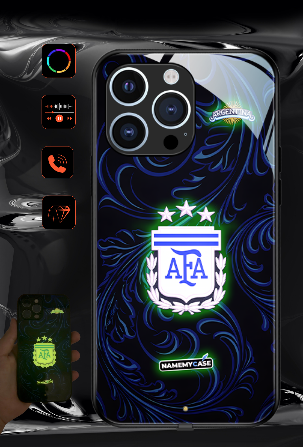 LED Leuchtendes iPhone Case - Omerta Pink