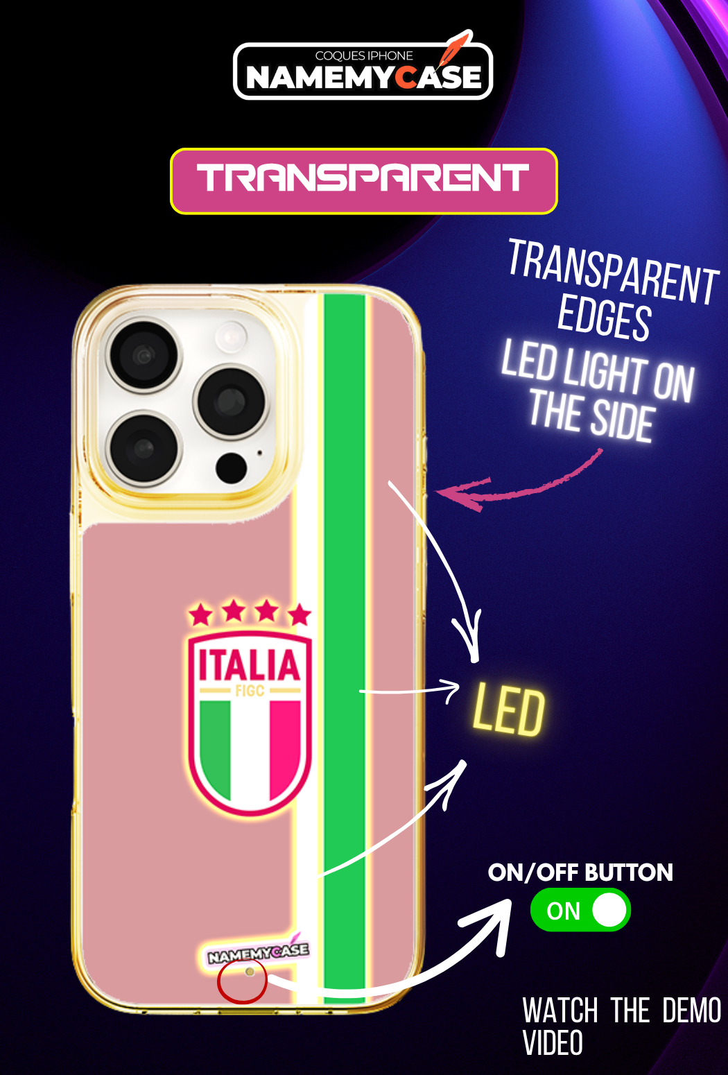 LED Leuchtendes iPhone Case - Italien