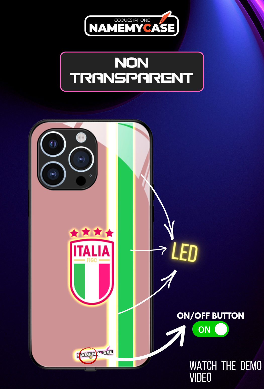 LED Leuchtendes iPhone Case - Italien