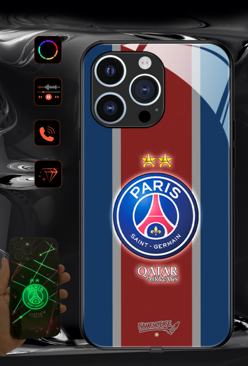 LED Leuchtendes iPhone Case - Omerta Pink