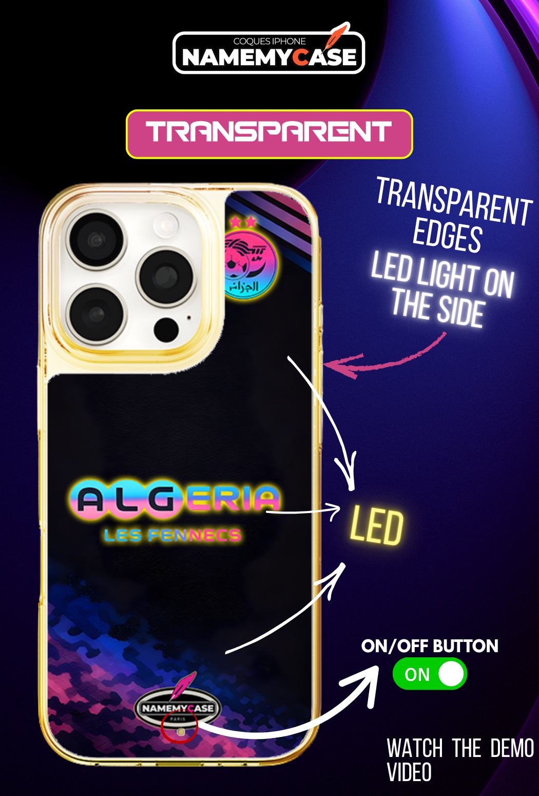 LED Leuchtendes iPhone-Hülle - Algerien Fenneks