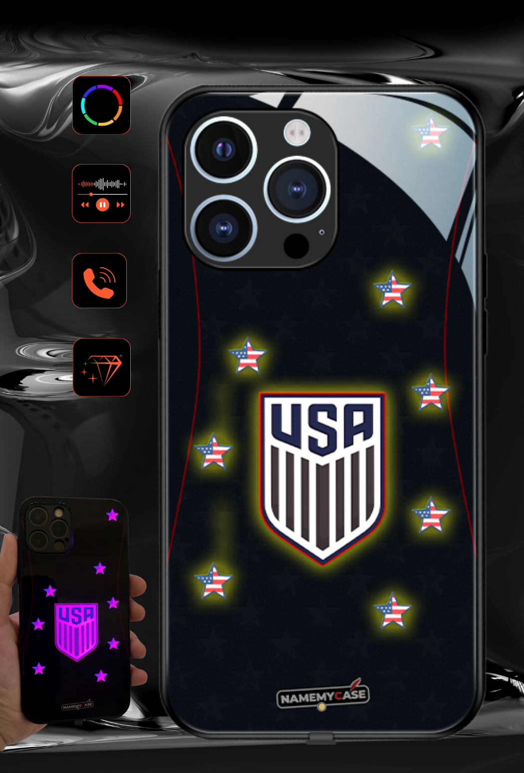 LED Leuchtendes iPhone Case - Omerta Pink