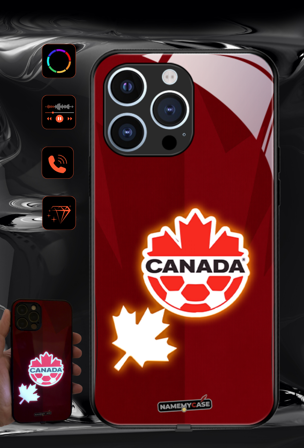 LED Leuchtendes iPhone Case - Omerta Pink