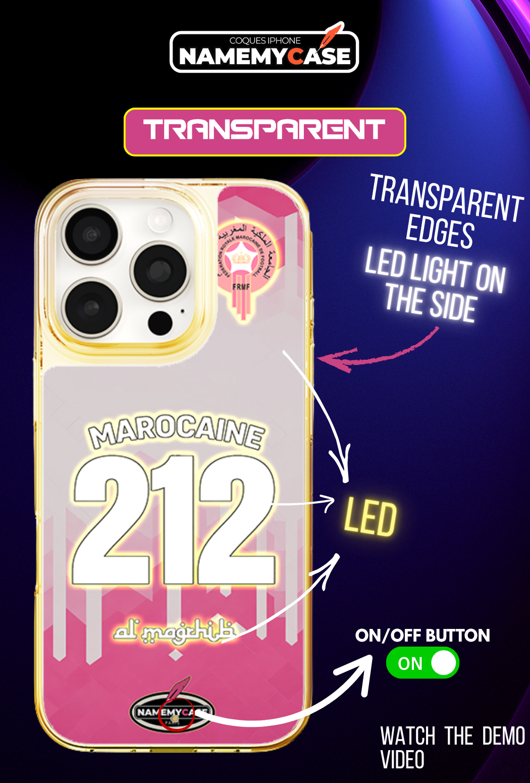 LED Leuchtendes iPhone-Hülle - 212 Marokkaner