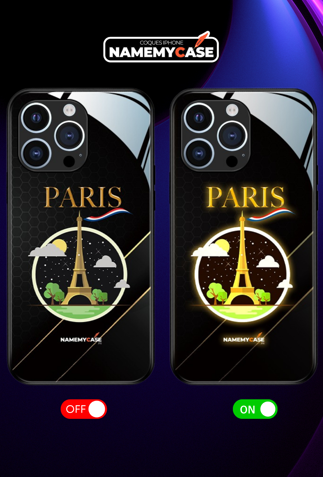 LED Leuchtendes iPhone Case - Paris