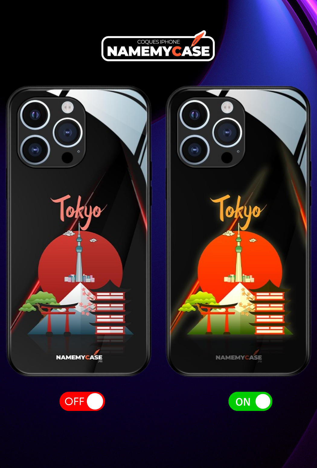 LED Leuchtendes iPhone Case - Tokio