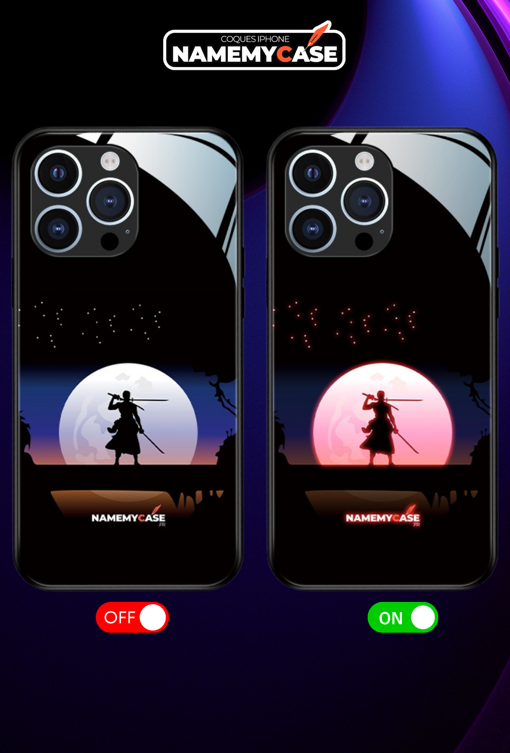 LED Leuchtendes iPhone Case - Mondlicht Sieg | Zoro One Piece