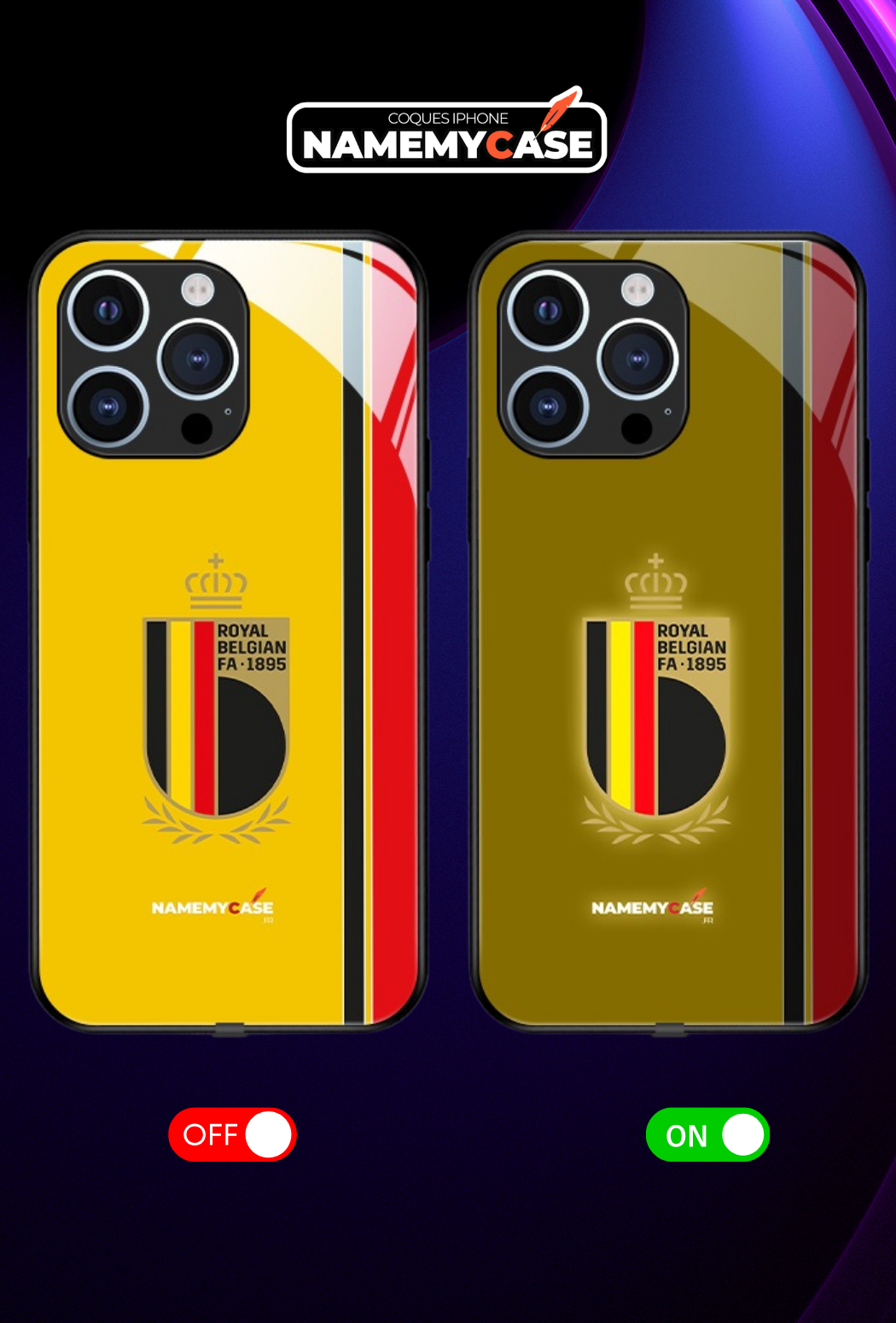 LED Leuchtendes iPhone Case - Belgien