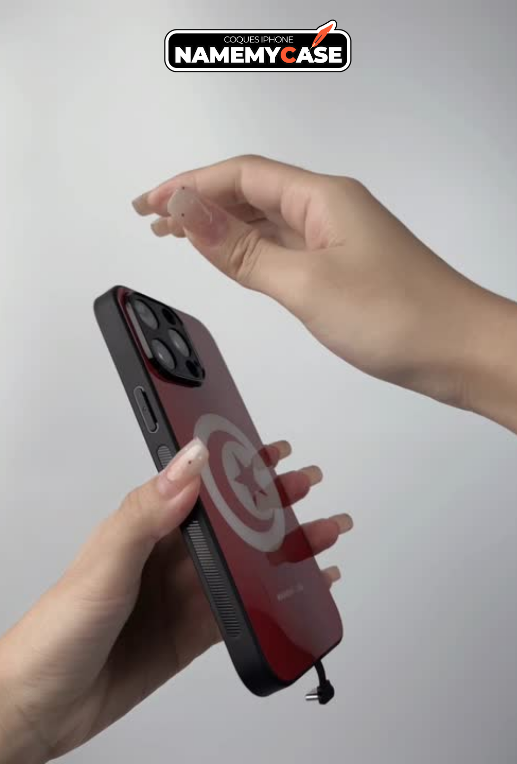 LED Leuchtendes iPhone Case - Tunesien Flagge