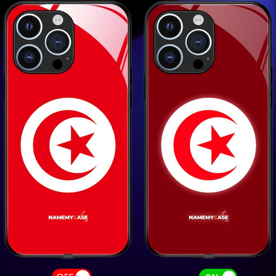 LED Leuchtendes iPhone Case - Tunesien Flagge