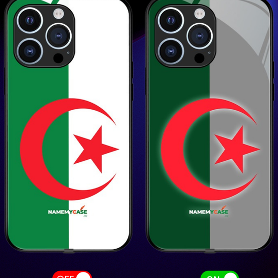 LED Leuchtendes iPhone Case - Algerien Flagge