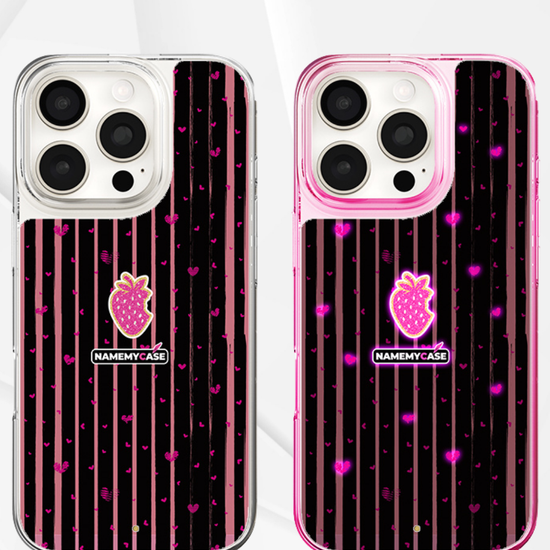 LED Leuchtendes iPhone Case - Erdbeer Liebe