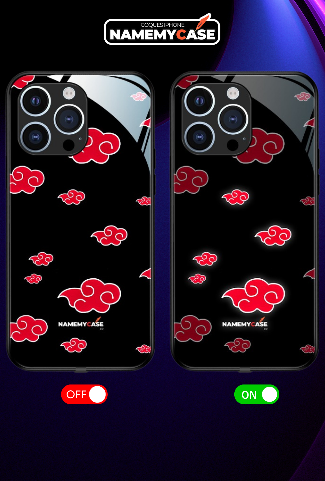 LED Leuchtendes iPhone Case – Akatsuki - Naruto