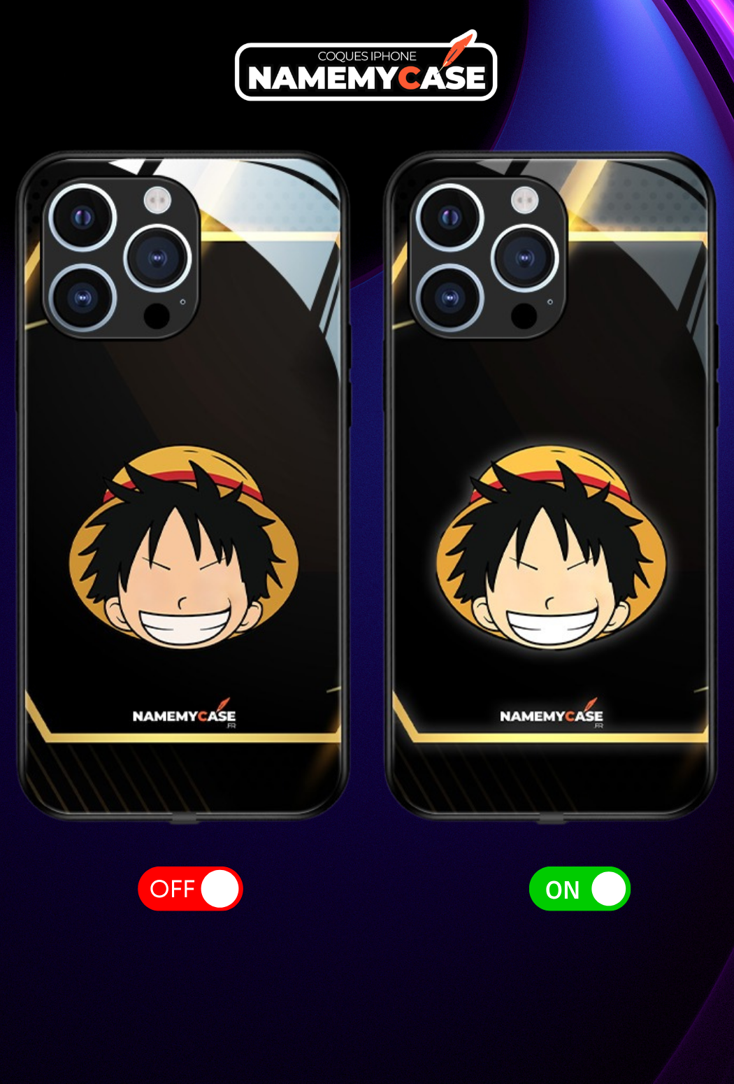 LED Leuchtendes iPhone Case - Luffy | One Piece
