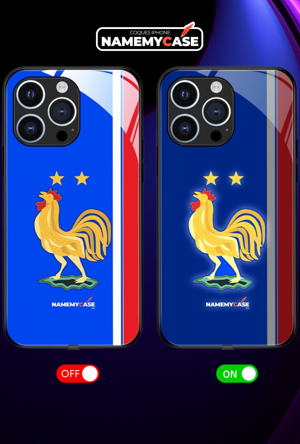 LED Leuchtendes iPhone Case - Frankreich