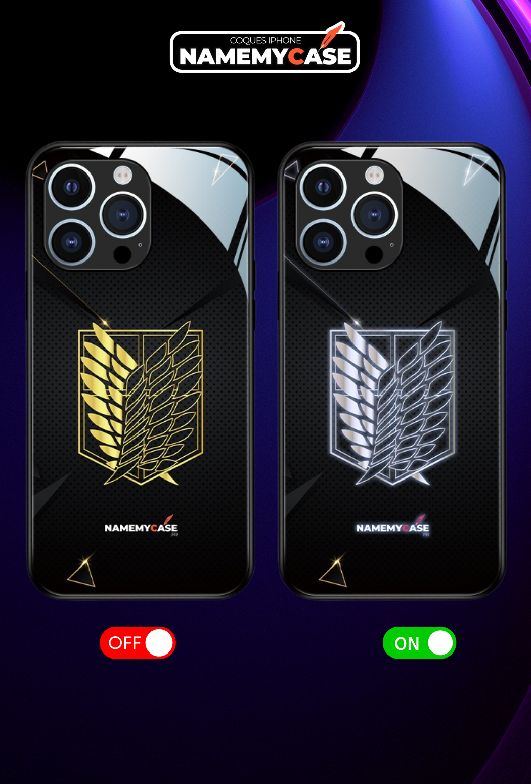 LED Leuchtendes iPhone Case – Wings of Freedom | Attack on Titan