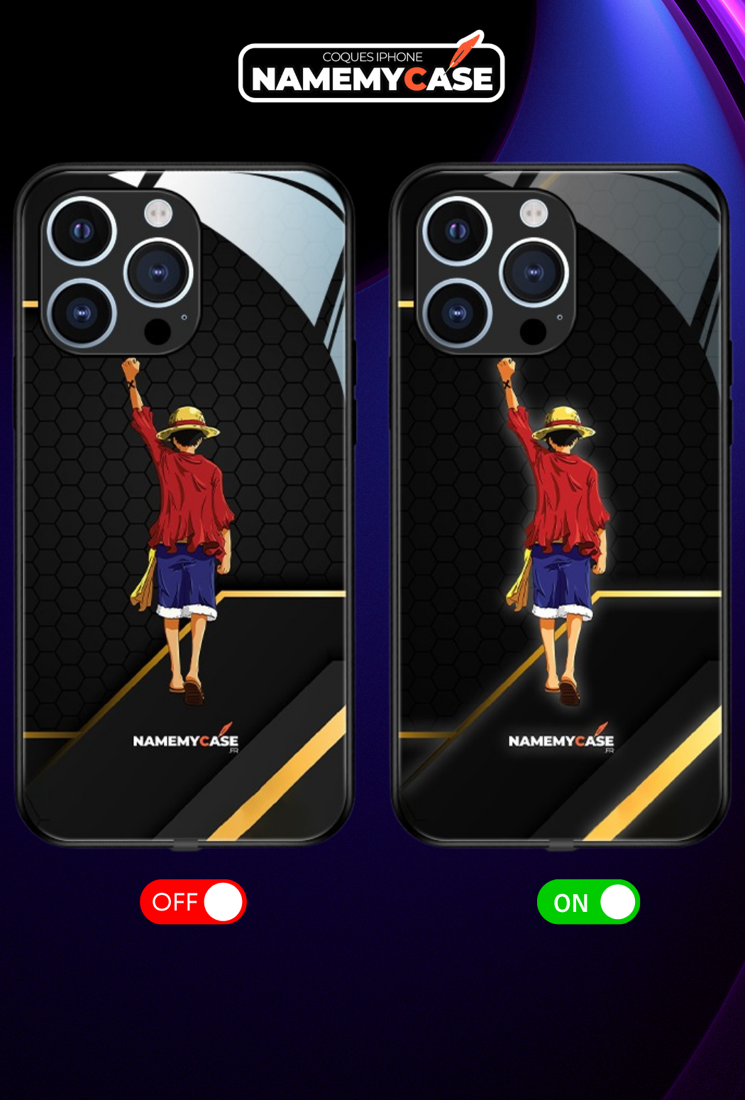 LED Leuchtendes iPhone Case - Victory | Luffy One Piece