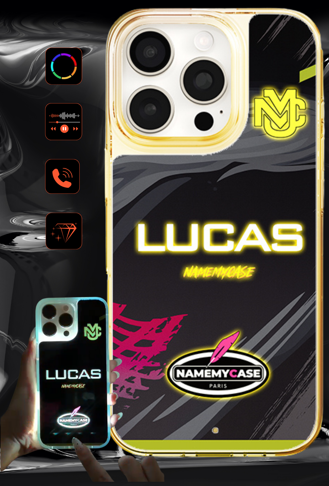 Individuelles LED leuchtendes iPhone Case - NMC