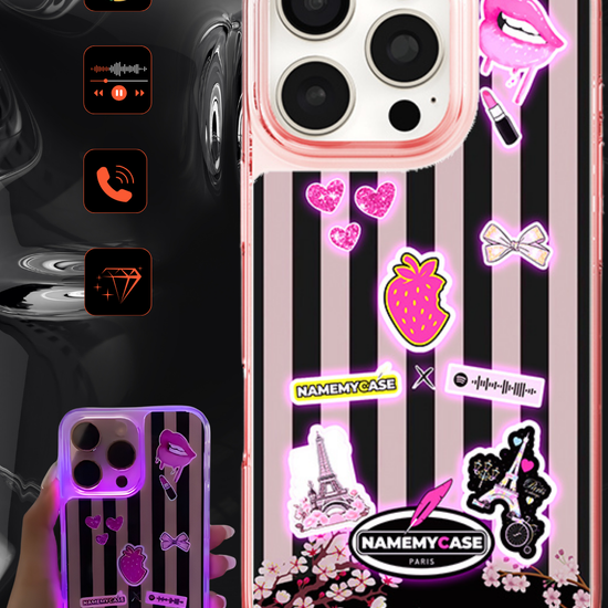 LED Leuchtendes iPhone Case - Paris Liebe