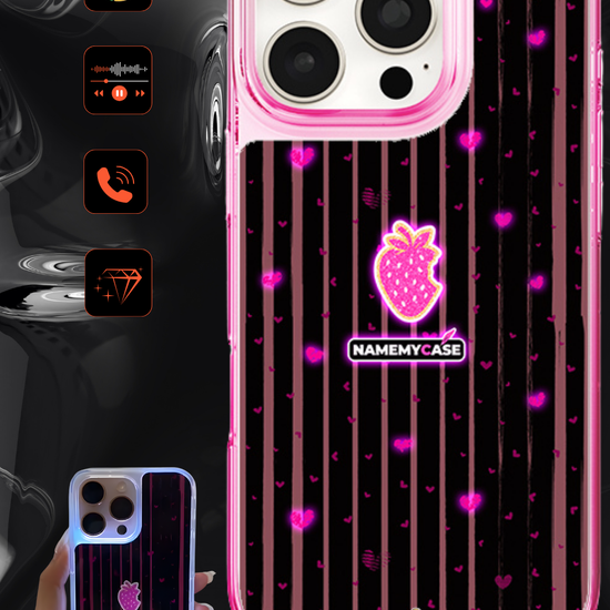 LED Leuchtendes iPhone Case - Erdbeer Liebe