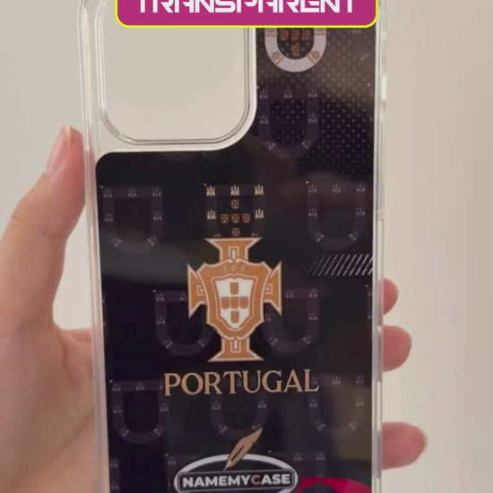 LED Leuchtendes iPhone Case - Portugal Schwarz