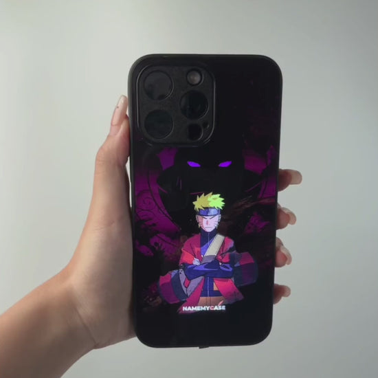 LED Leuchtendes iPhone Case - Kraft | Naruto