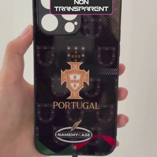 LED Leuchtendes iPhone Case - Portugal Schwarz