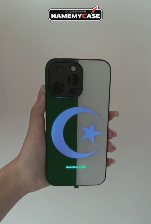 LED Leuchtendes iPhone Case - Algerien Flagge